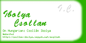 ibolya csollan business card